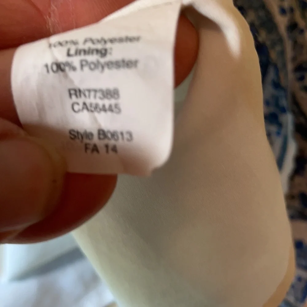 Madewell Blue Print  Silky  Scarf look Dress Size XXS - Picture 10 of 14